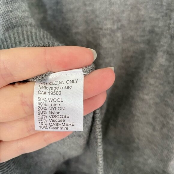 HAUGHT & Ashbury Wool & Cashmere Quarter Zip Pullover Sweater - Picture 4 of 6